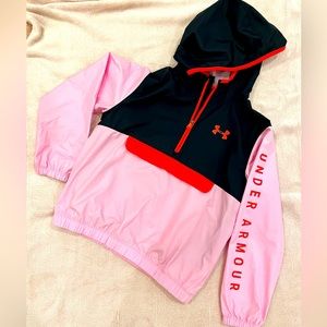 NWOT Under Armour girl’s 3/4 zip jacket, YS